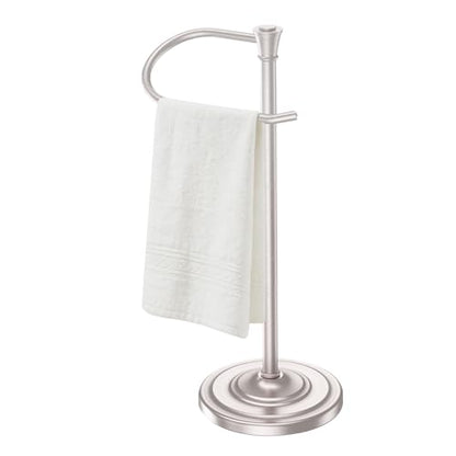 Nickel Bath Hand Towel Holder Stand,Stainless Steel 16 Inch Free Standing Towel Rack,Heavy Weight Towel Bar for Bathroom Vanity Countertop &Kitchen - color: Nickel