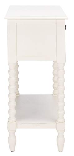 SAFAVIEH Furniture - Athena 3-Drawer Console Table - Distressed White - Solid Wood - Farmhouse Classic Design - Ideal for Entryway, Living Room, Hallway, 23.5" W x 13" D x 29.5" H (CNS5703A) - color: Distressed White