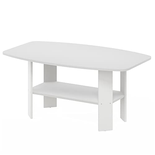 Furinno Simple Design, Coffee Table, White - color: White, size: Coffee Table