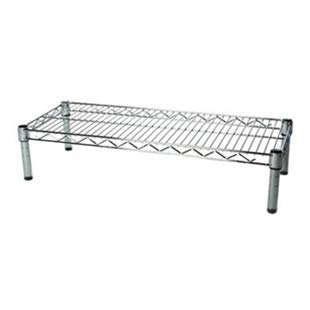 Shelving Inc. 12" d x 30" w Chrome Wire Shelving with 1 Tier Shelf, Weight Capacity 800lbs Per Shelf - size: 12"d x 30"w x 6"h