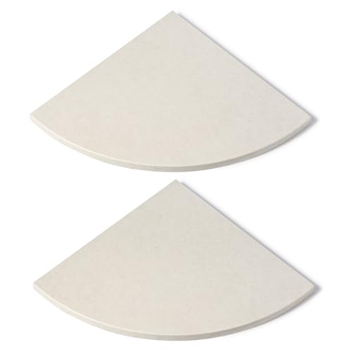 Koville Marble Corner Shower Shelf for Bathroom, 10'' Polished Marble Corner Shelves for Bath, Wall Mounted Stone Corner Shower Caddy, No Drilling Adhesive Shower Shelf - Rigel Yellow (2-Layer) - color: Rigel Yellow, size: 2-Layer