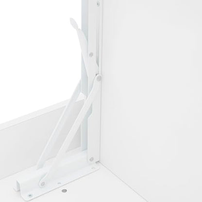 Wall Mounted Bookshelf with Moveable Cabinets, Multifunctional Folding Floating Desk, Fold Down Laptop Table with Storage Shelves for Bedroom Study Room Space Saving Small Space Garage (White) - color: White