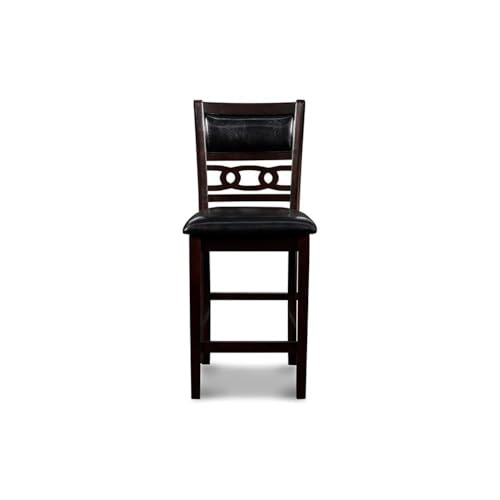 New Classic Furniture Gia Counter Chairs, Set of 2, Ebony - color: Ebony, size: Set of 2, style: Counter Chair