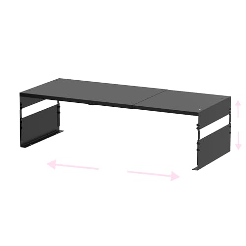 Adjustable Metal Bedside Shelf – Stackable Shelf for Bedroom, Living Room, Office, Space-Saving Storage Organizer, Easy Assembly，Sleek Matches Any Decor(1PACK/Black) - color: 1pack/Black
