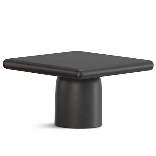 SIMPLIHOME Zachary Coffee Table 2-Piece Set - 42 inch Wide Cast Aluminum Square Living Room Tables in Graphite and Black Nickel, Contemporary Nesting Center Table Set with Flexible Style, Assembled - color: Graphite, Black Nickel, size: 21 inch, style: Ca