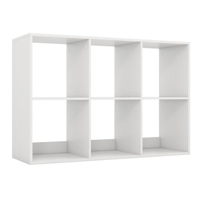 6 Cube Storage Organizer, 2 Tier Floor Standing Bookcase with Anti-Toppling Kits, Wooden Open Display Shelf for Living Room, Bedroom, Study, White Bookshelf with Open Back - size: 6 Cubes