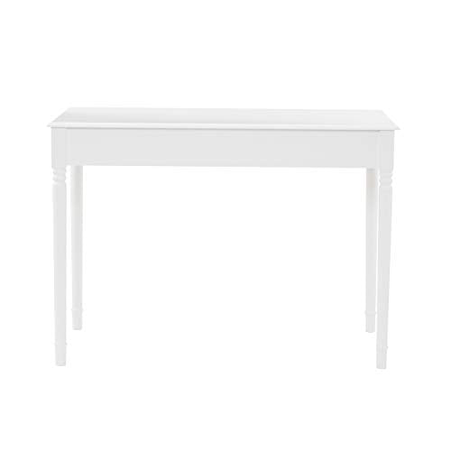 SEI Furniture - Writing 2-drawer Desk- Crisp White - Transitional Design, White Finish - Ideal for Home Office, Bedroom (HO8800) - color: Crisp White