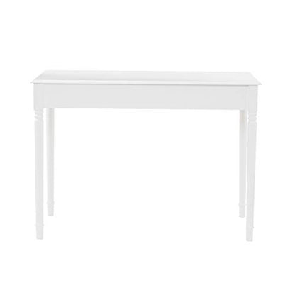 SEI Furniture - Writing 2-drawer Desk- Crisp White - Transitional Design, White Finish - Ideal for Home Office, Bedroom (HO8800) - color: Crisp White
