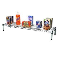 Shelving Inc. 12" d x 48" w Chrome Wire Shelving with 1 Tier Shelf, Weight Capacity 800lbs Per Shelf - size: 12"d x 48"w x 6"h