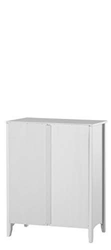 Shaker Style 3 Shelf Bookcase / Solid Wood / 36" High / Adjustable Shelving / Closed Back / Display Bookshelf for Living Room, Bedroom, Home and Office, White - color: White, size: 36"