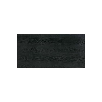 NTC Flow Modern Wooden Rectangle Desk Table with Hidden Drawer – Waterproof & Heat Resistant, Burnt Black - color: Burnt Black, size: 47 Inch, style: Desk