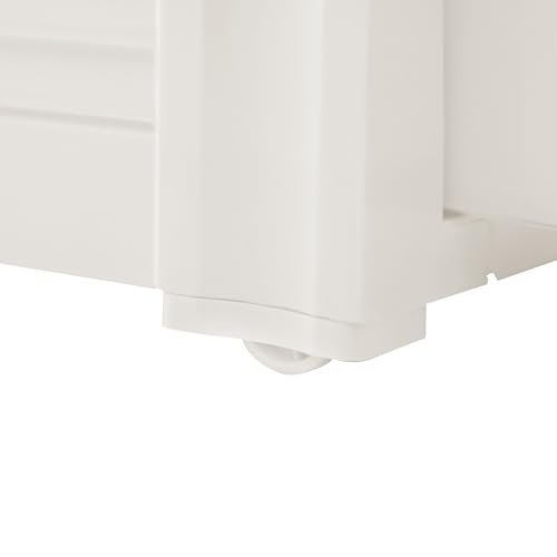 5 Tier Mobile Storage Cart, Modern White Slim Rolling Storage Cabinet with Wheels, Compact Organizer Cart for Kitchen Bathroom Bedroom Office (5 Drawer) - size: 5 Drawer