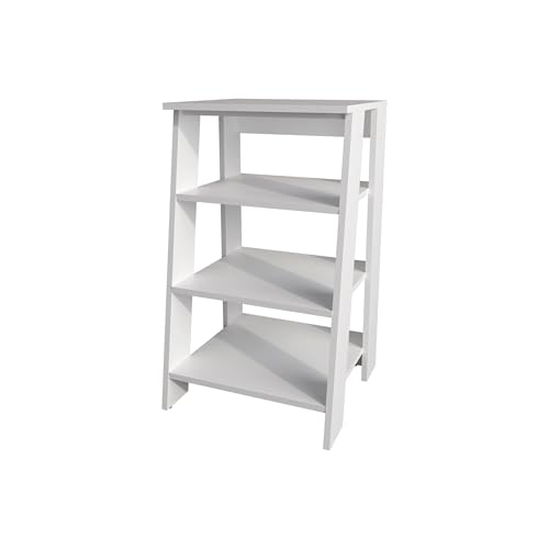 White Freestanding Bathroom Shelf with Open Storage