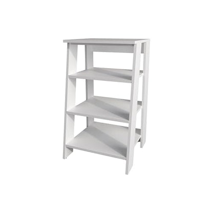 White Freestanding Bathroom Shelf with Open Storage