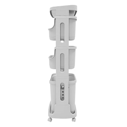 Laundry Basket, Laundry Basket Organizer Sorter Clothes Storage Organizer Shelf Rolling Cart with 4 Wheels, Laundry Hamper Basket Sorter Washing Hamper for Kitchens Bathrooms Bedrooms (4 Tier, Grey) - style: 4 Tier, Grey