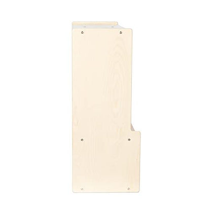 Montessori 5-Section Coat Locker with Bench & Cubby Storage, 100% Birch Plywood Backpack & Cubby Unit with Hooks for Classroom, Day Care, Preschool, Kindergarten