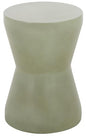 SAFAVIEH Outdoor - Torre Accent Stool - Modern Design - Sage Green Concrete - Weather Resistant Side Table - Ideal for Patio, Deck, Backyard, 12.2" W x 12.2" D x 17.3" H (VNN1001E)