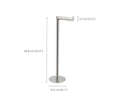Joseph Joseph EasyStore Luxe 2 in 1 Free-Standing Toilet Paper Holder Stand, Premium Stainless Steel, Up to 4 Toilet Roll Storage - style: Stand