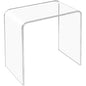 U-Shape Acrylic Side Table,21" L x 12" W x 21" H x 3/5" Thick Clear End Table,Transparent Nightstand and Stool with Waterfall Edges,Modern Lucite Side Table for Living Room - size: 21" D x 12" W x 21" H U-Shape