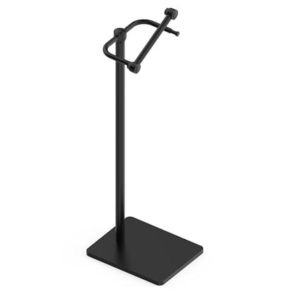 RUACQ Bathroom Toilet Paper Holder Stand, Matte Black | Dual-Post Pivoting Free Standing Toilet Roll Holder with Weighted Base, Anti-drop Design 304 Stainless Steel Tissue Stand - color: Matte Black, size: Free Standing