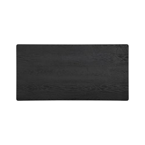 NTC Flow Modern Wooden Rectangle Coffee Table with Hidden Drawer – Waterproof & Heat Resistant, Burnt Black - color: Burnt Black, size: 47 Inch, style: Coffee Table