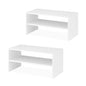 Whitmor Wood Stackable 2-Shelf Shoe Rack, White, 24 inches，2 Pack - color: White, size: 24 INCH X2