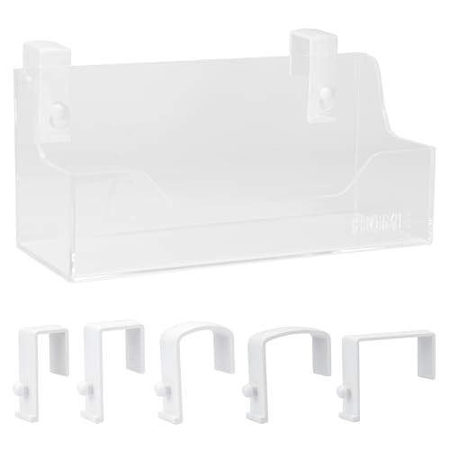 Bedside Caddy Hanging Storage Basket Little Size Plastic Beside Shelf Hang-on Storage Organizer for Collage Dorm Bunk Bed,Changing Table - Bedroom Essentials for Phone,Mini Speaker,Tissues (Clear) - color: Clear