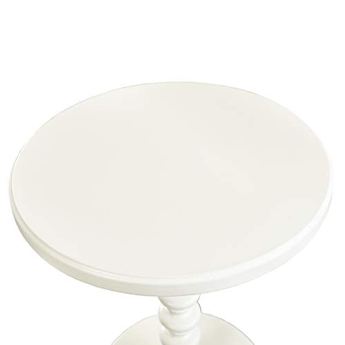 Powell Furniture Powell Round Spindle, White Table 17 x 22.25 x 17 - color: White