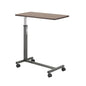 Drive Medical Overbed Table with Wheels - Secure Height Adjustment for Comfort - Non Tilt Surface - Smooth Rolling Design - Home & Hospital Use - Woodgrain Laminate Top - Silver Vein - color: Silver Vein