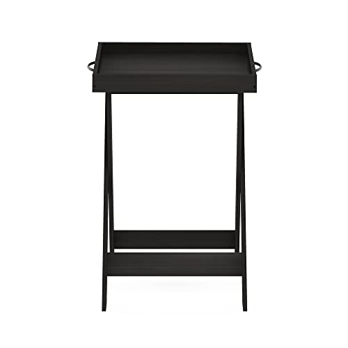 Furinno Classic Tray Table with Removable Tray, Espresso - color: Espresso, style: With Tray