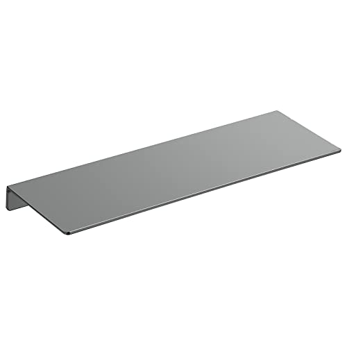 Danpoo 16 inch Gray Floating Shelf for Wall Organizer & Storage, Display Shelf, Metal Wall Shelf for Bathroom, Living Room, Kitchen, Bedroom - color: Grey, size: 16 in