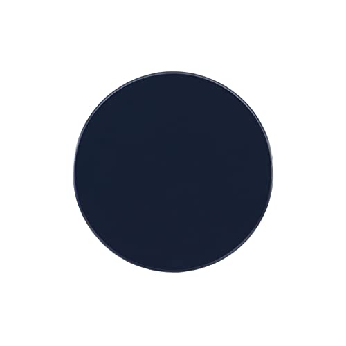 Tarkin Round Navy Blue Turned Spindle Pedestal Side Accent Table by Powell - color: Navy Blue
