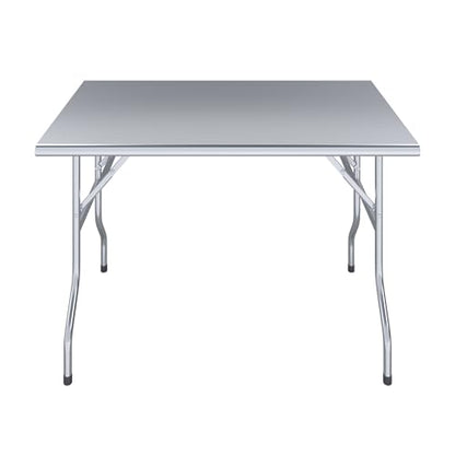 AmGood 30 in. x 48 in. Stainless Steel Open Base Folding Utility Work Table - size: 30" Deep x 48" Long, style: No Undershelf