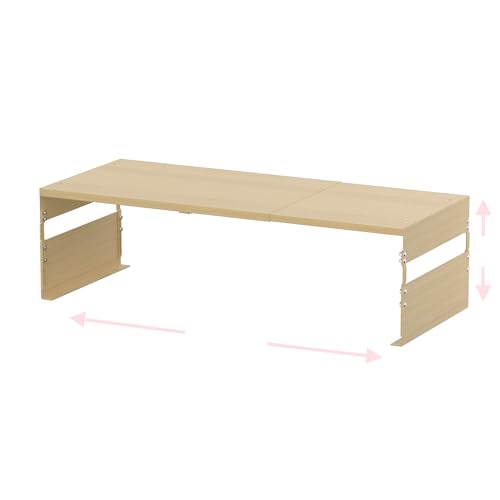 Adjustable Metal Bedside Shelf – Stackable Shelf for Bedroom, Living Room, Office, Space-Saving Storage Organizer, Easy Assembly，Sleek Matches Any Decor(1PACK/Burlywood) - color: 1pack/Burlywood