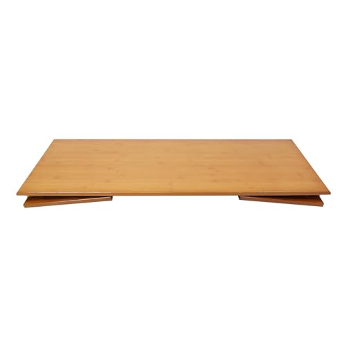 Folding Coffee Table Foldable Low Coffee Table Rectangular Bamboo Floor Table Desk with Large Load-Bearing Capacity for Tatami Home, Office, Living Room (39.3 * 14.5 * 11.8in) - size: 39.3*14.5*11.8in