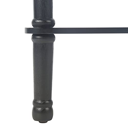 SAFAVIEH Furniture - Tinsley Rectangle Console Table - Black - Solid Wood - Farmhouse Turned-Leg Design - Ideal for Entryway, Living Room, Hallway, 28"W x 11.75"D x 28"H (CNS5724B) - color: Black