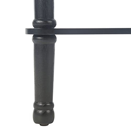 SAFAVIEH Furniture - Tinsley Rectangle Console Table - Black - Solid Wood - Farmhouse Turned-Leg Design - Ideal for Entryway, Living Room, Hallway, 28"W x 11.75"D x 28"H (CNS5724B) - color: Black