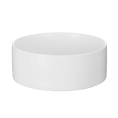 8'' Ceramic Dog Bowl - 70Oz Classic Dogs Food & Water Bowl for Medium and Large Breeds, Heavy-Duty Non-Slip Dog Dish, Food Grade Stoneware Pet Bowl, Dishwasher & Microwave Safe, White - color: Bowl - White, size: 8 inch