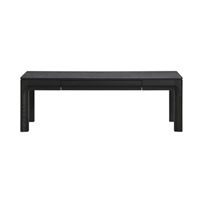 NTC Flow Modern Wooden Rectangle Coffee Table with Hidden Drawer – Waterproof & Heat Resistant, Burnt Black - color: Burnt Black, size: 47 Inch, style: Coffee Table