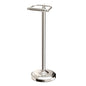 Gatco 1436PN Toilet Paper Holder Stand, Freestanding Floor Stand for Bathroom, Polished Nickel, Weighted Base, 22 Inch - color: Polished Nickel