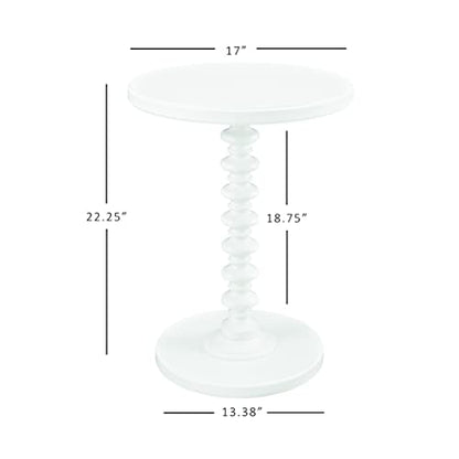 Powell Furniture Powell Round Spindle, White Table 17 x 22.25 x 17 - color: White
