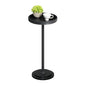 HOOBRO Small Round Side Table, Drink Table, Coffee Martini Table with Pedestal Accent for Small Spaces in Living Room, Bedroom, Sofa Couch, Black BB168BZ01 - color: Black