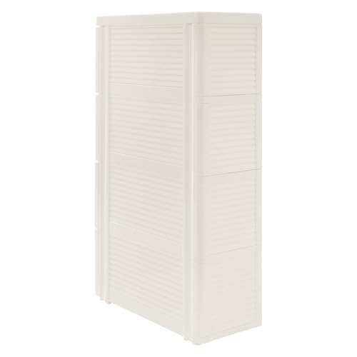 4 Tier Mobile Storage Cart, Modern White Slim Rolling Storage Cabinet with Wheels, Compact Organizer Cart for Kitchen Bathroom Bedroom Office (4 Drawer) - size: 4 Drawer