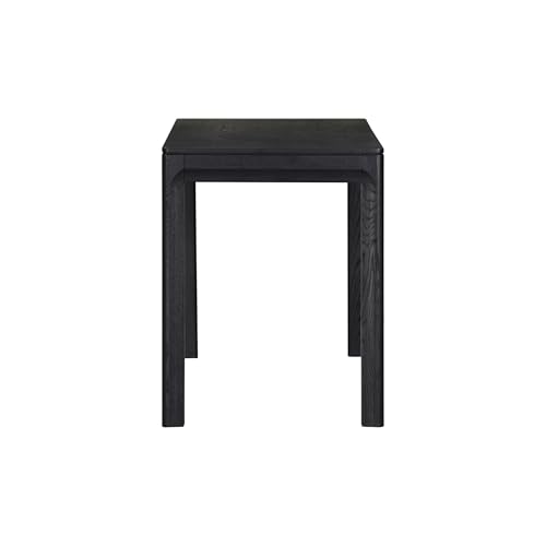 NTC Flow Modern Wooden Rectangle Desk Table with Hidden Drawer – Waterproof & Heat Resistant, Burnt Black - color: Burnt Black, size: 47 Inch, style: Desk
