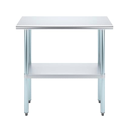 Commercial Stainless Steel Work Prep Table with Undershelf | 14" x 36" NSF Certified | Compact Food Prep for Kitchen, Restaurant, or Utility