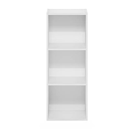 Furinno Pasir 3-Tier No Tool Assembly Open Shelf Bookcase, White - color: White, size: 3-Tier Cube No Tool