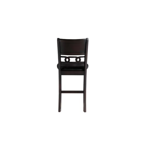 New Classic Furniture Gia Counter Dining Chair (Set of Four), Black PU Upholstered Seat & Back Rest, Ebony - color: Ebony, size: Set of 4, style: Counter Chair