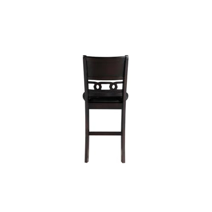 New Classic Furniture Gia Counter Dining Chair (Set of Four), Black PU Upholstered Seat & Back Rest, Ebony - color: Ebony, size: Set of 4, style: Counter Chair