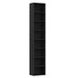 Panana 8 Tier Storage Shelf Bookcase, Slim Organizer Shelves Cabinet Tall Narrow Media Tower Rack Display Bookshelf for Home Office (Black) - color: Black