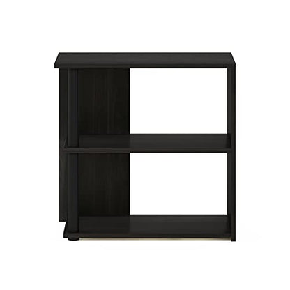 Furinno CAMNUS Side Table, 2-Tier Modern Metal Frame End Table with Open Shelf, Night Stand, Bedside Table, for Living Room, Bedroom, Solid White - color: Espresso/Black, size: 1-Pack, Plastic/Wooden Frame